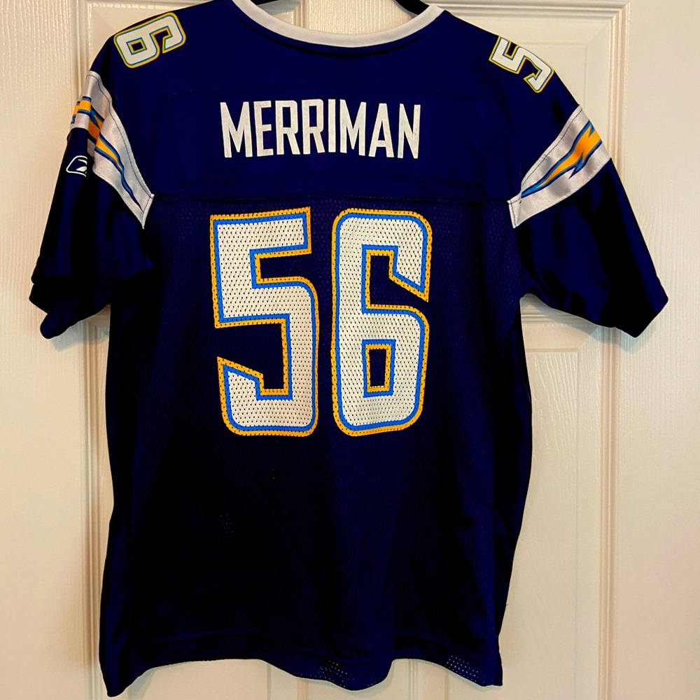 Throwback Chargers jersey women Large, Merriman